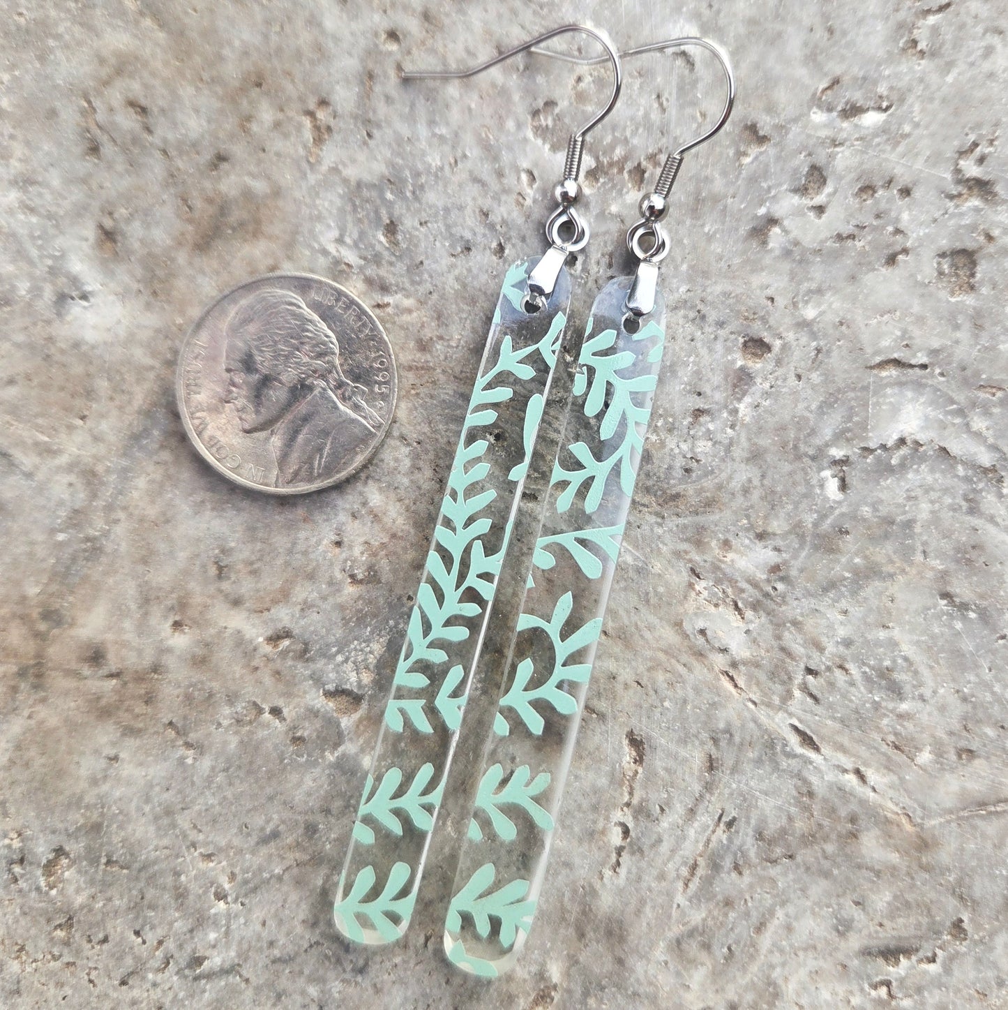 Vine Glass Gin Bottle Earrings | Reclaimed Glass
