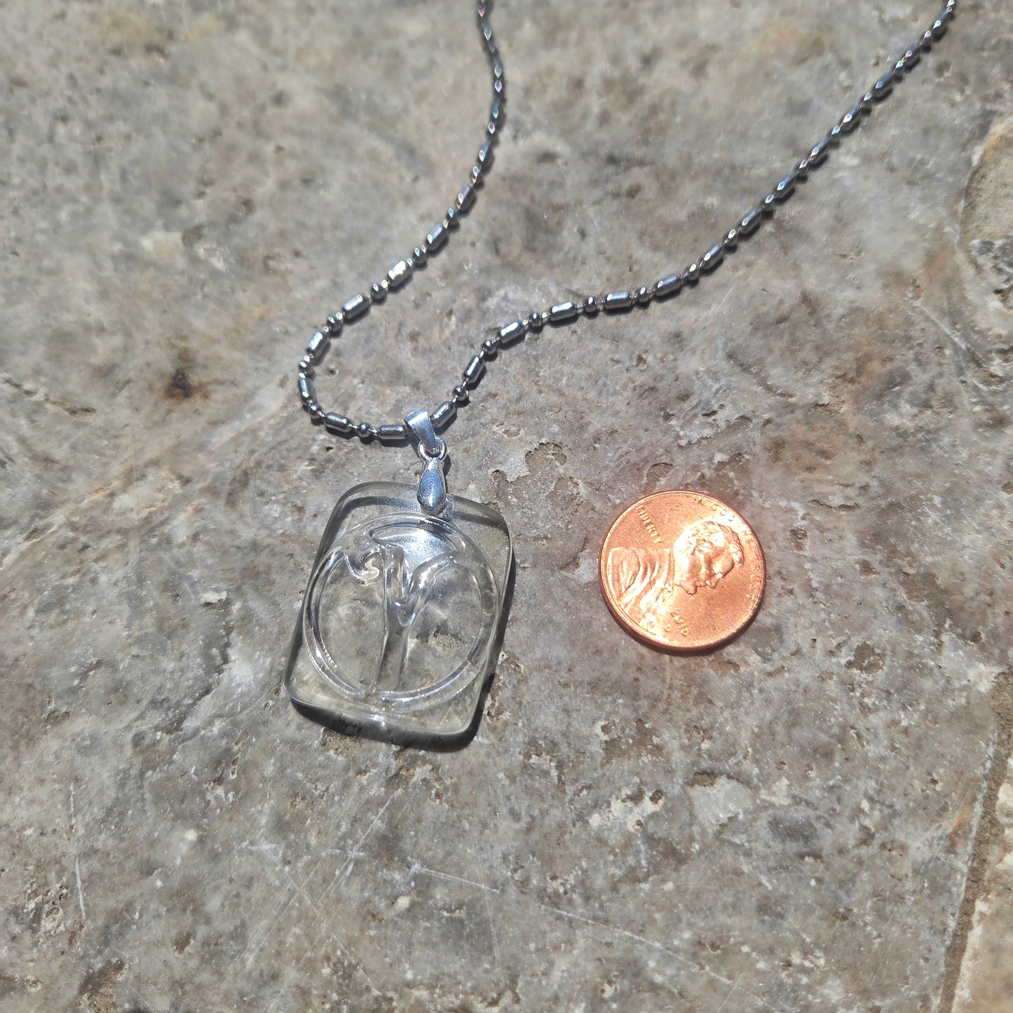Aires/Y Initial Necklace | Reclaimed Glass Bottle Jewelry