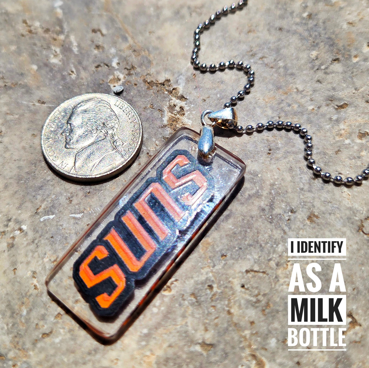 Phoenix Basketball Necklace | Recycled Milk Bottle Glass Jewelry