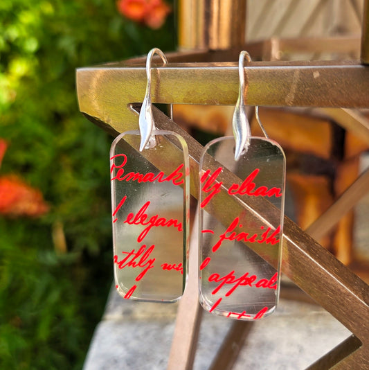 Vodka Bottle Glass Earrings | Reclaimed Glass Sterling Silver Earrings
