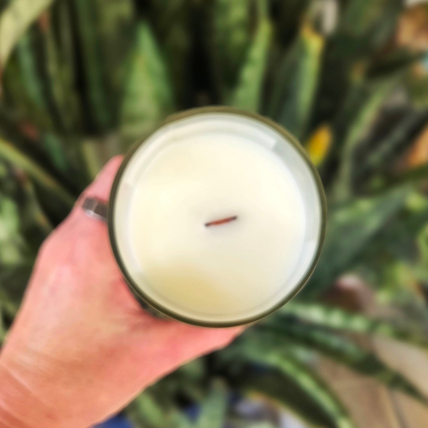 Wine Bottle Candle | Abstract Pink Sky | Full Bodied or Custom Scent