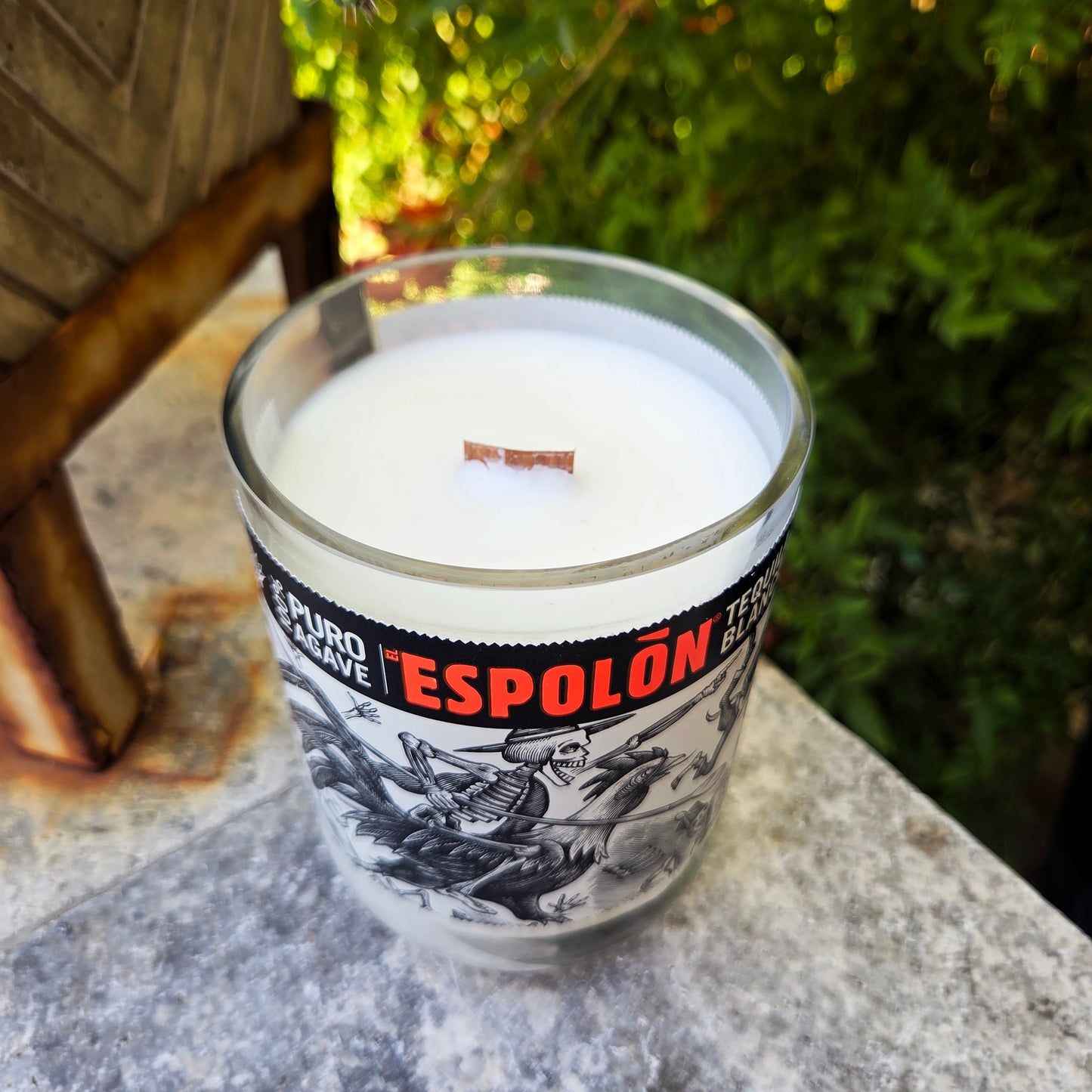 Upcycled Liquor Bottle Candle | Recycled Tequila Bottle | Caramel Apple Scent