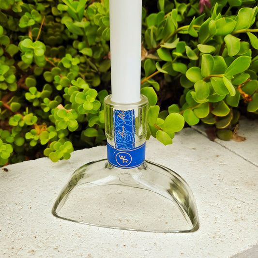 Glass Candlestick Holder | Kentucky Derby Whiskey Bottle