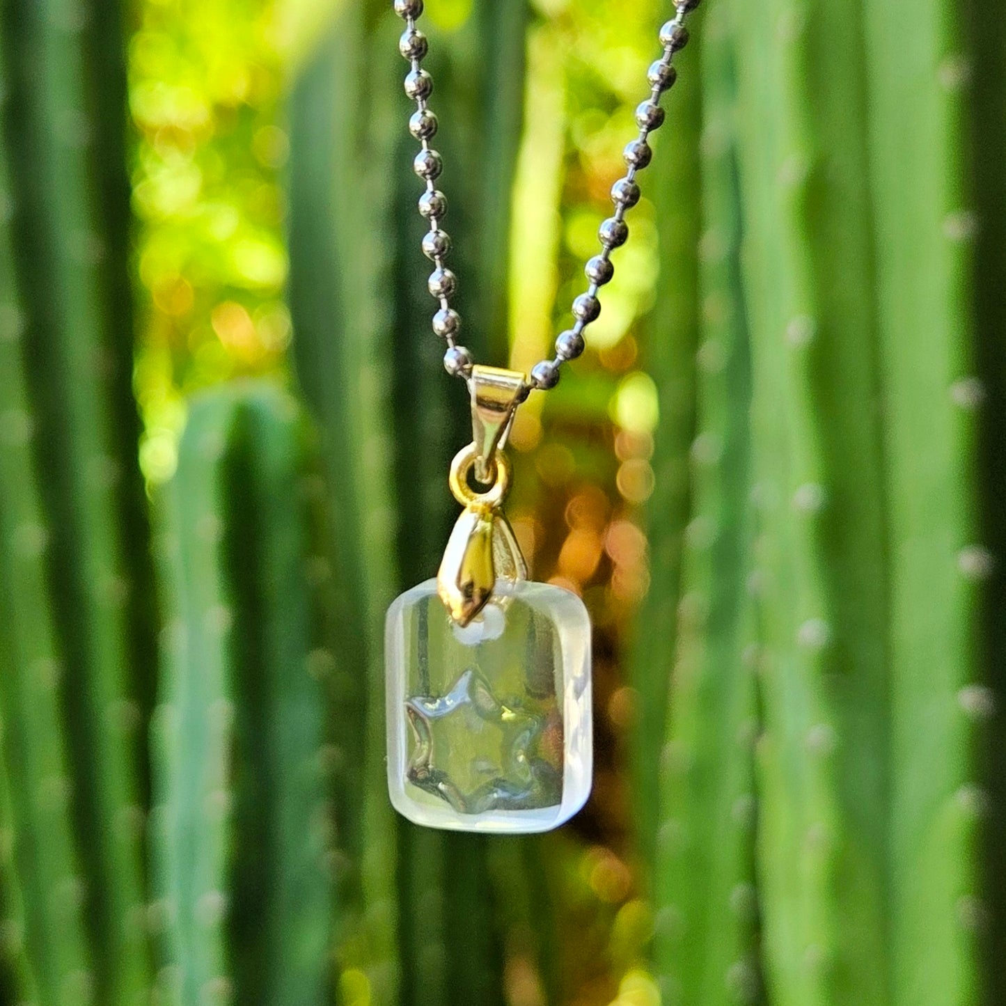 Star Necklace | Recycled Vodka Bottle Glass Pendant