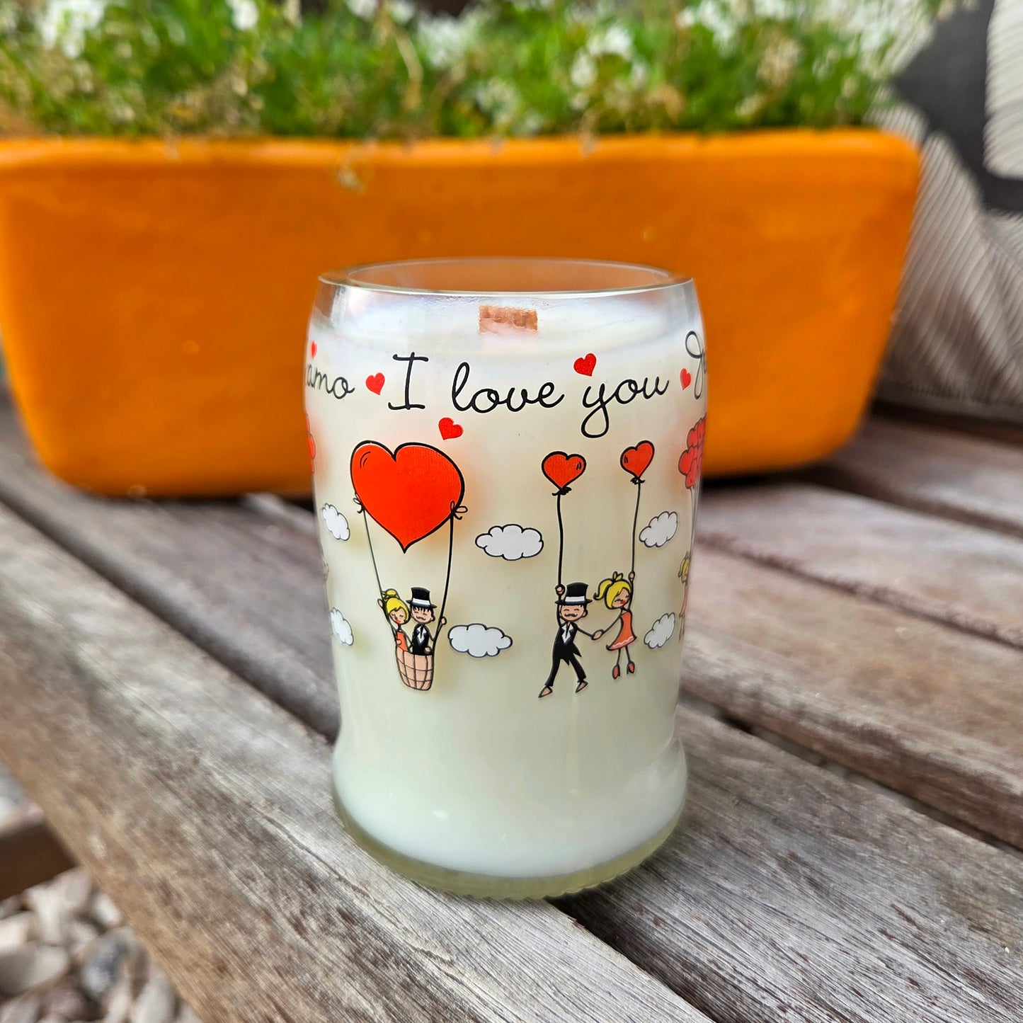 I Love You Recycled Mini Bottle Candle | Lush Finish Scent