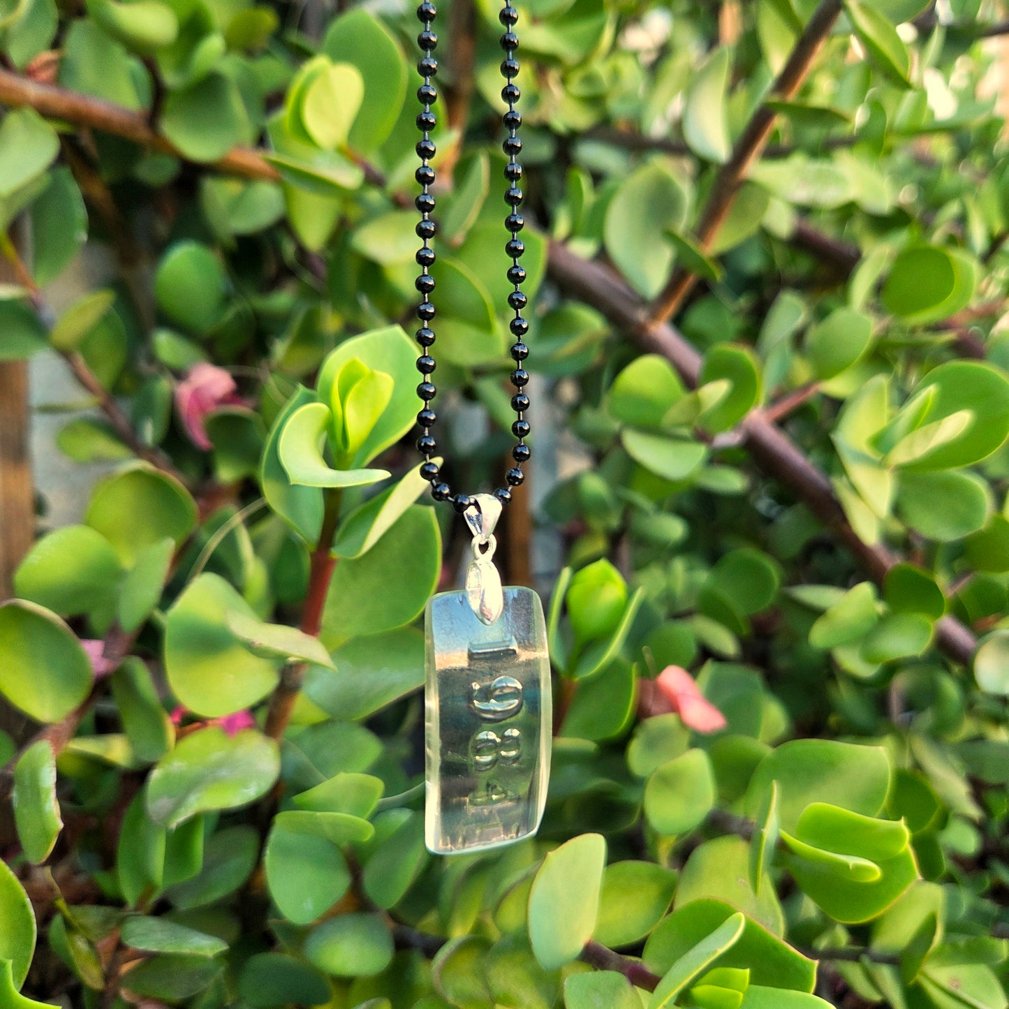 1984 Glass Necklace | Reclaimed Wine Bottle Jewelry | Choose Your Chain