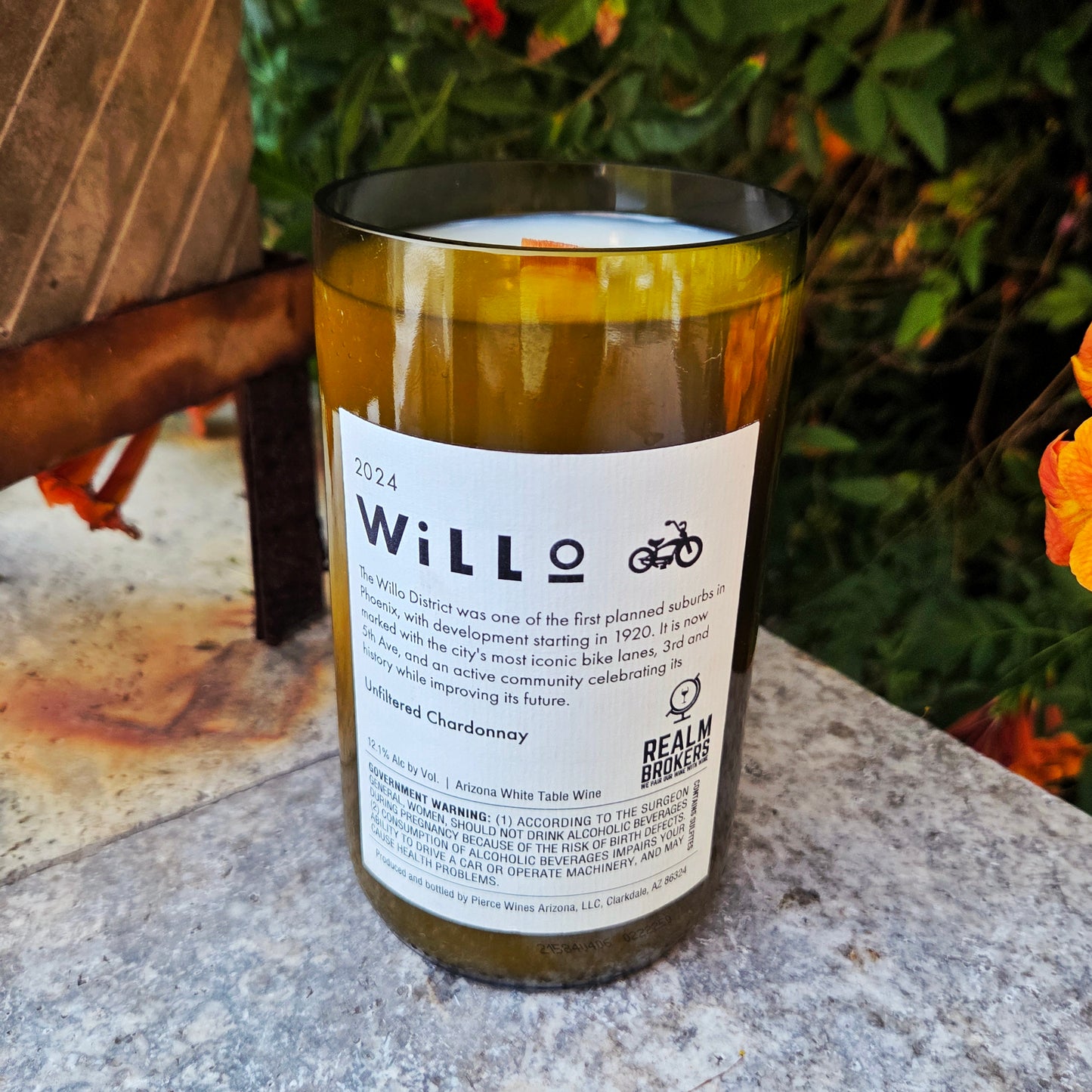 Historic Phoenix Wine Bottle Candle | Willo District | Choose Your Scent