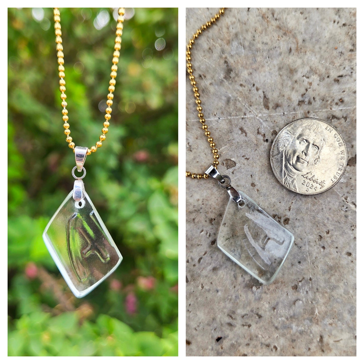 Initial Necklaces | Reclaimed Glass Bottles | Various Styles