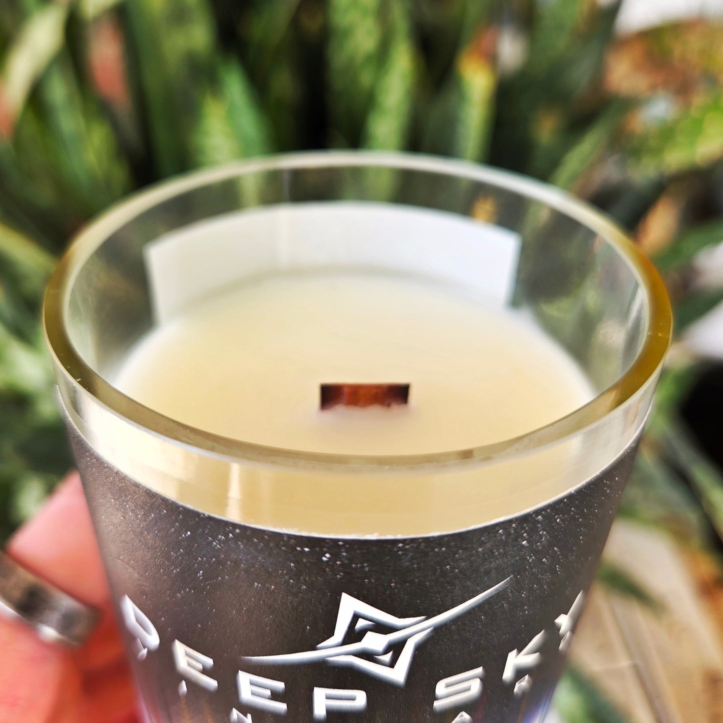 Wine Bottle Candle | Abstract Pink Sky | Full Bodied or Custom Scent