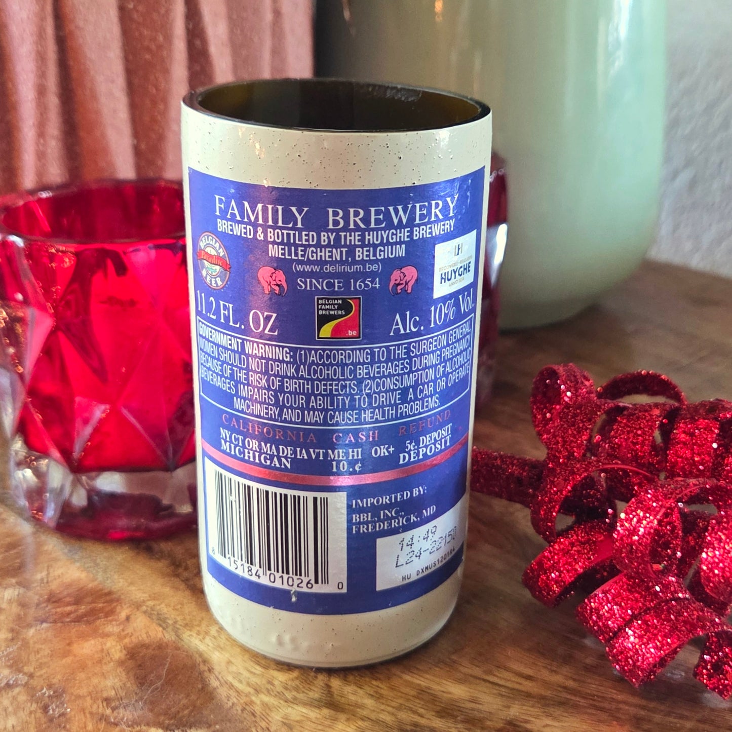 Festive Beer Bottle Candle | Mulled Wine Scent