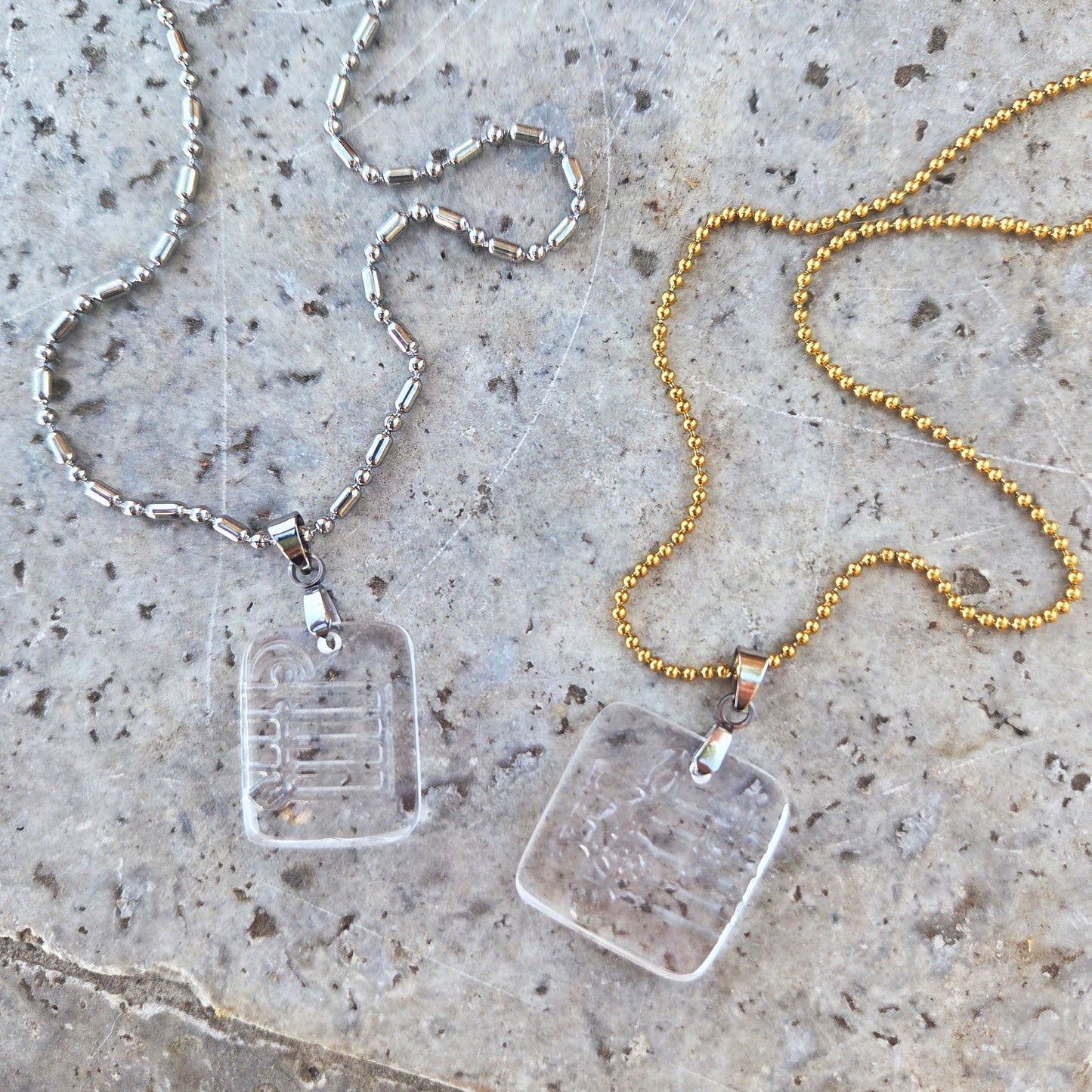 Music Note Glass Necklace | Reclaimed Vodka Bottle Jewelry | Choose Your Chain