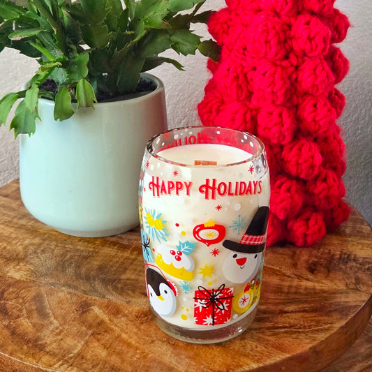 Holiday Wine Bottle Candle |Perfect Gift | Fir Tree Scent