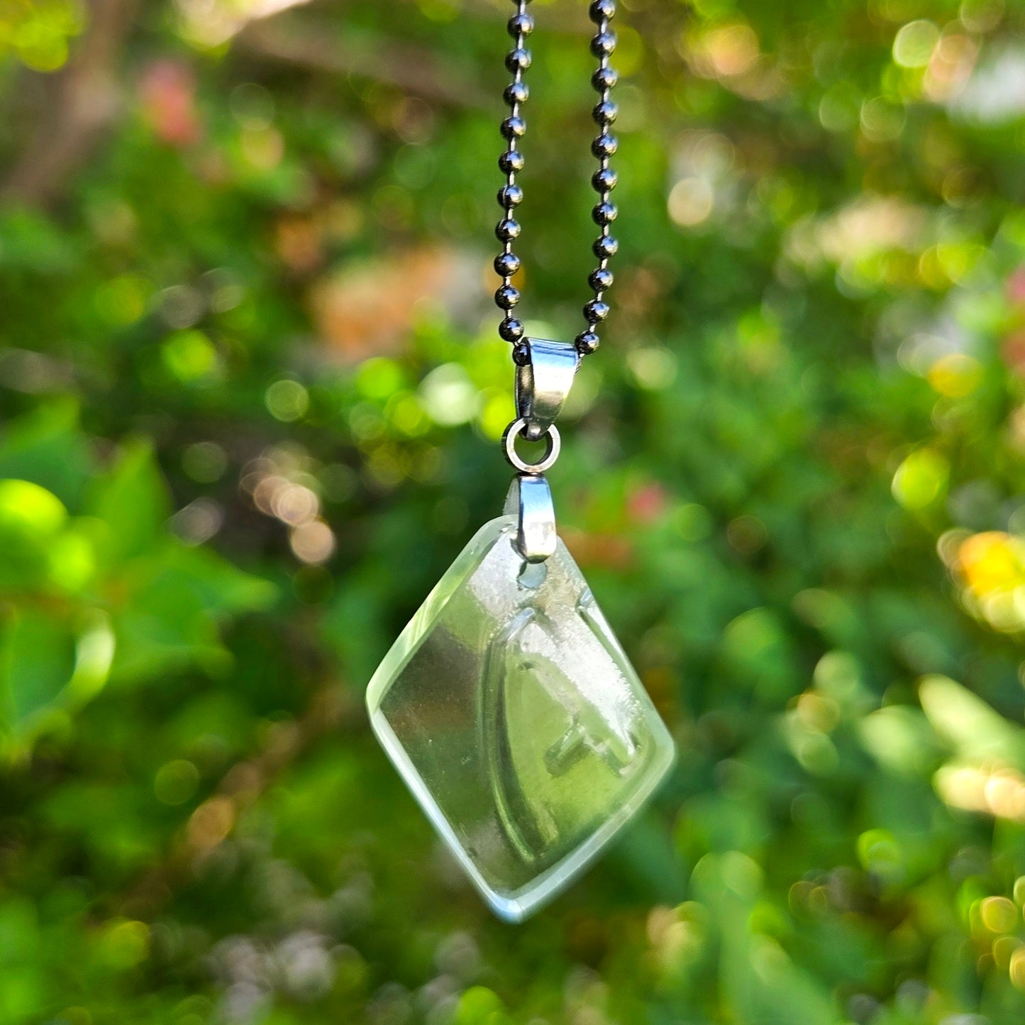 Letter A Necklace | Reclaimed Glass Initial Pendant