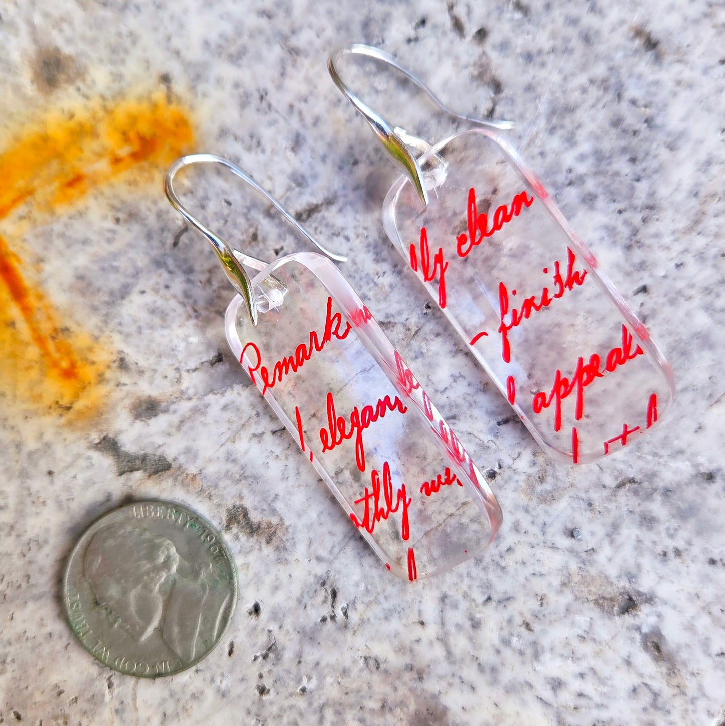 Vodka Bottle Glass Earrings | Reclaimed Glass Sterling Silver Earrings