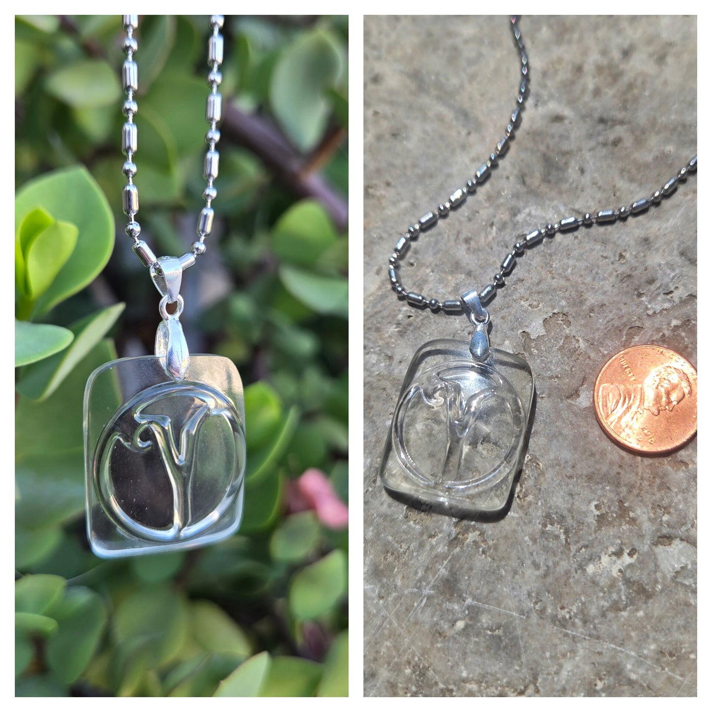 Initial Necklaces | Reclaimed Glass Bottles | Various Styles