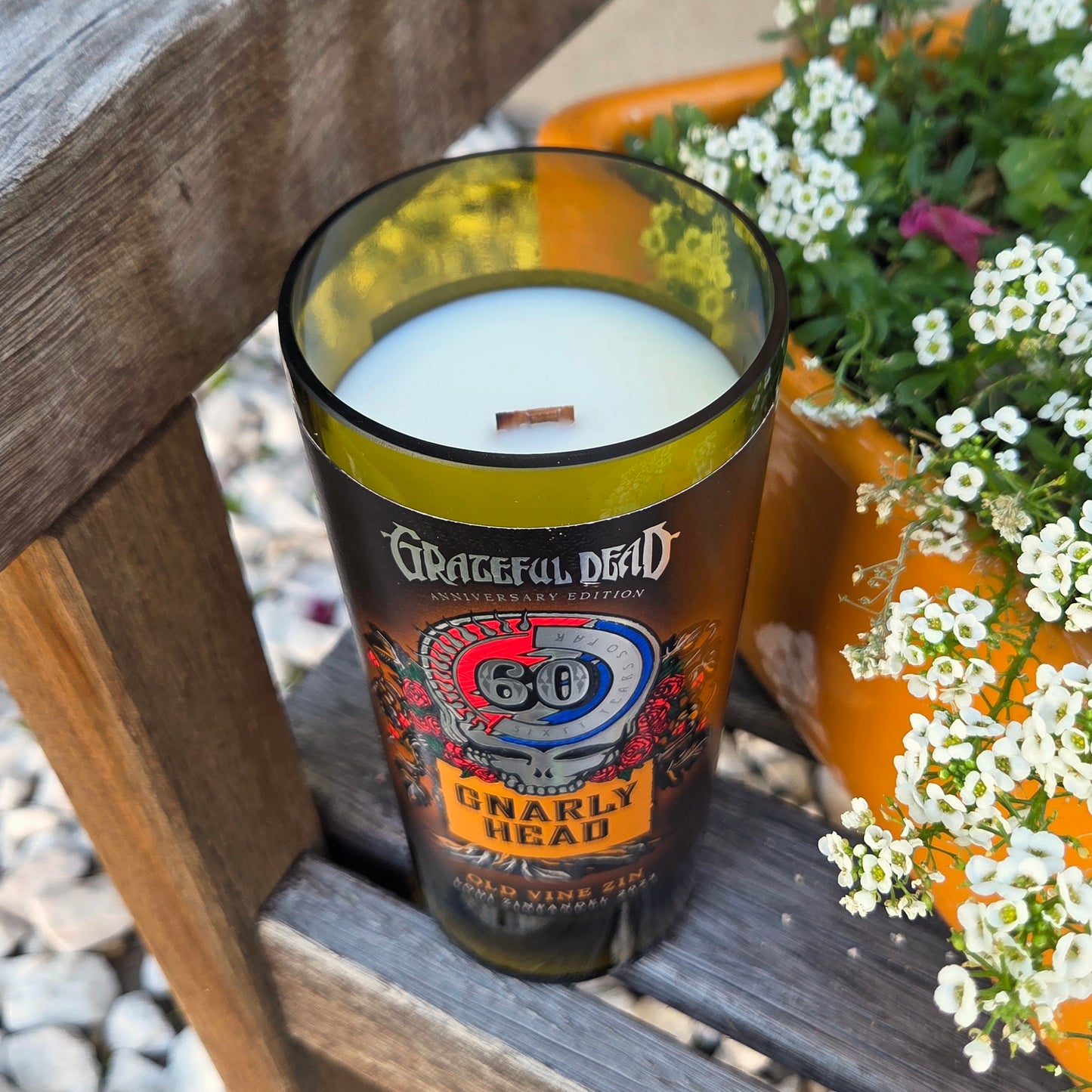 Deadhead Anniversary Wine Bottle Candle | Eco-Friendly | High Spirits or Custom Scent