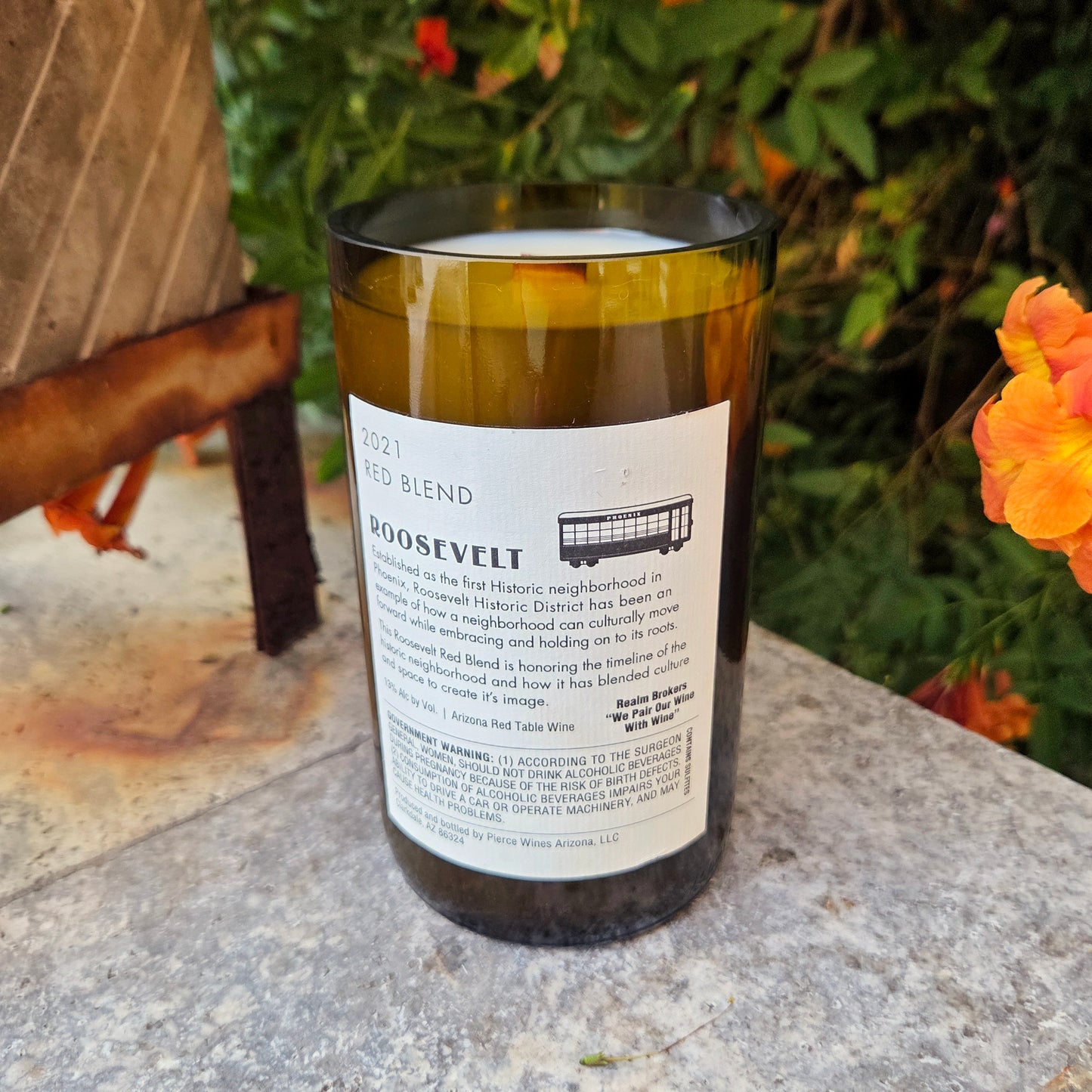 Historic Phoenix Wine Bottle Candle | Roosevelt Historic District | Choose Your Scent