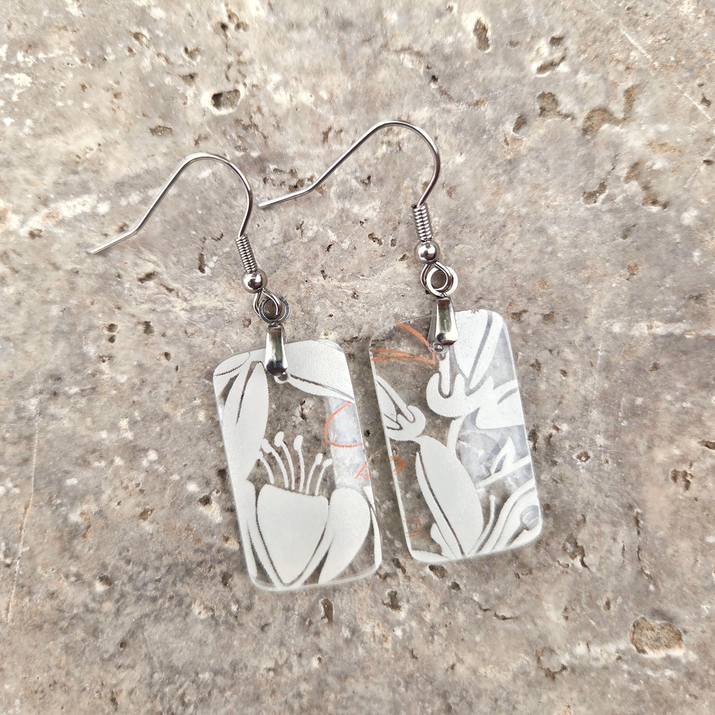 Floral Earrings | Reclaimed Wine Bottle Jewelry