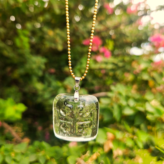 Jerusalem Cross Necklace | Reclaimed Tequila Bottle Jewelry | Choose Your Chain