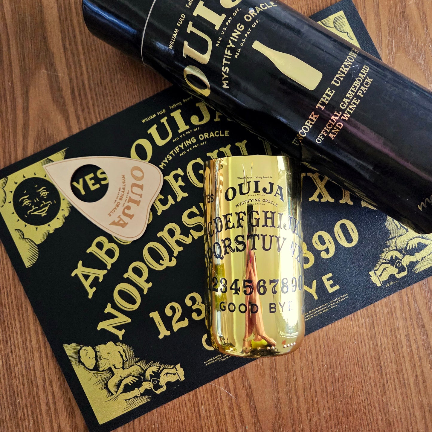 Ouija Candle & Board | Reclaimed Wine Bottle | Choose Your Scent