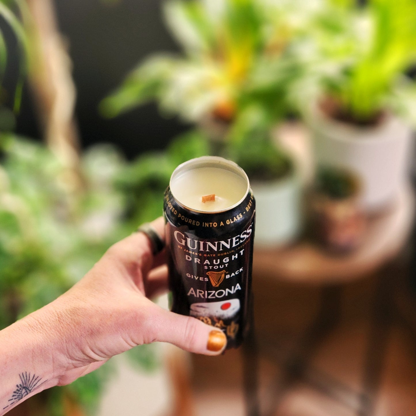 Goldwater | Hand Crafted Guinness Recycled Beer Can Candle | Arizona Edition