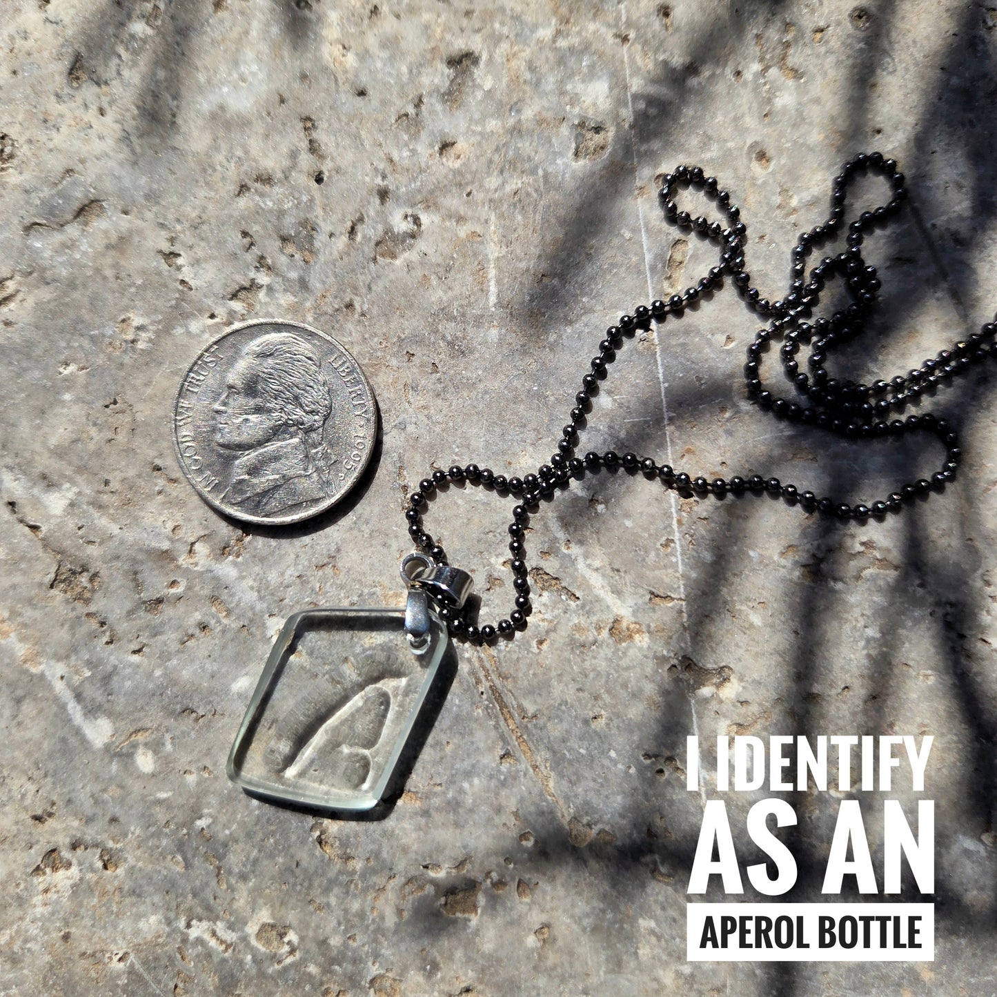 Letter A Necklace | Reclaimed Glass Initial Pendant