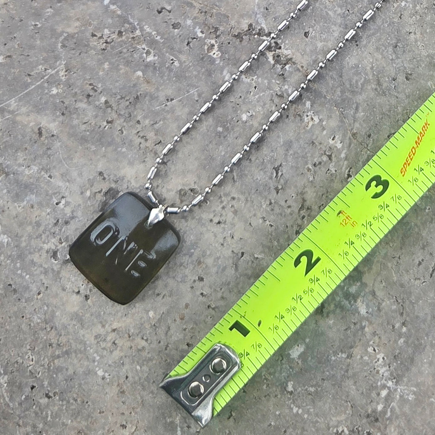 "One" Necklace | Reclaimed Glass Bottle Jewelry