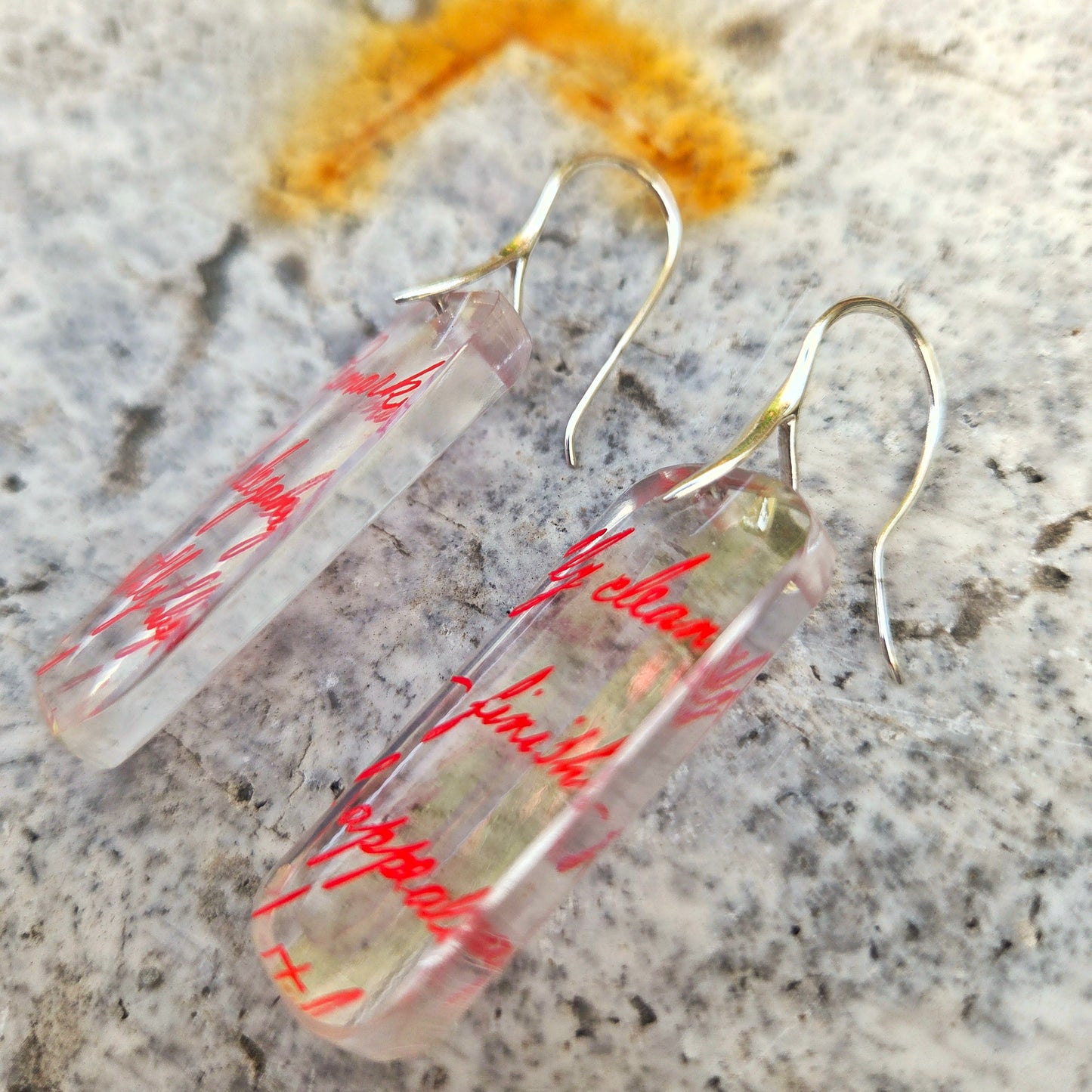 Vodka Bottle Glass Earrings | Reclaimed Glass Sterling Silver Earrings