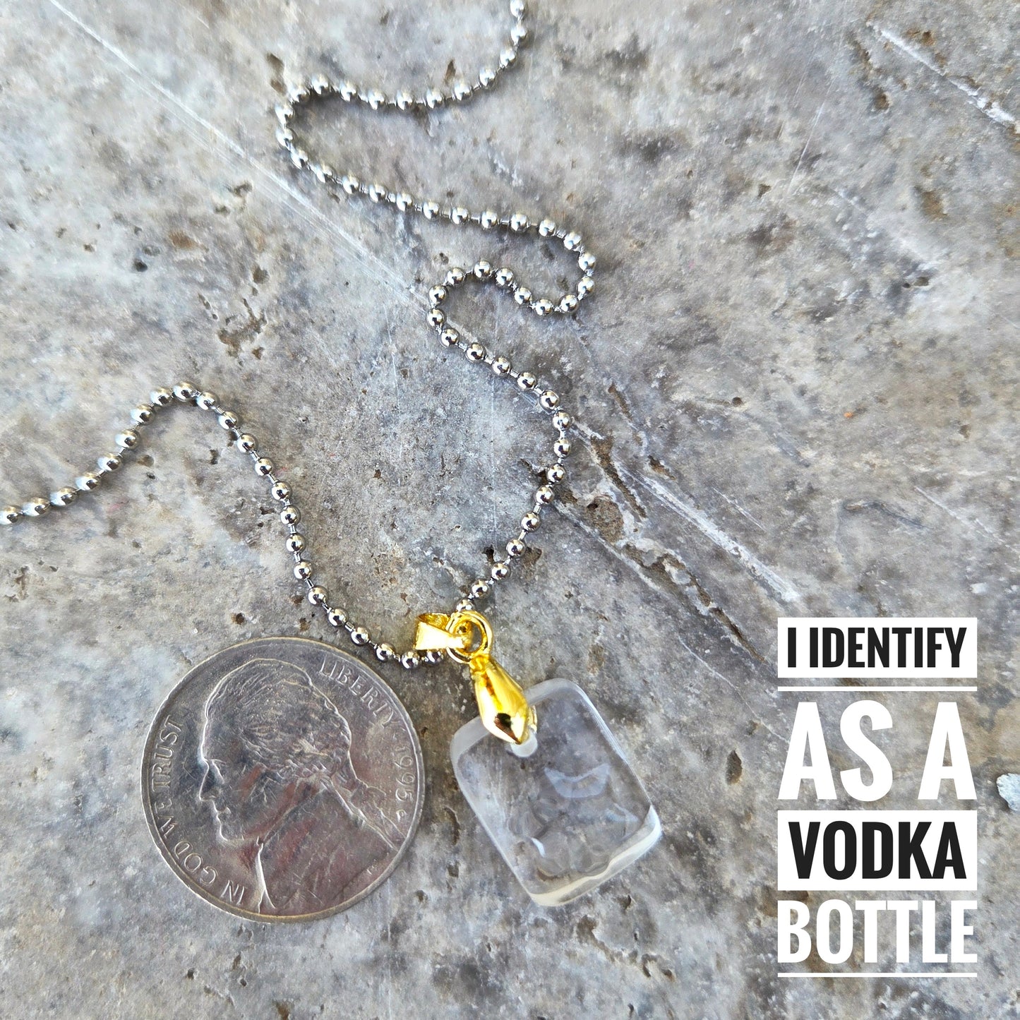 Star Necklace | Recycled Vodka Bottle Glass Pendant
