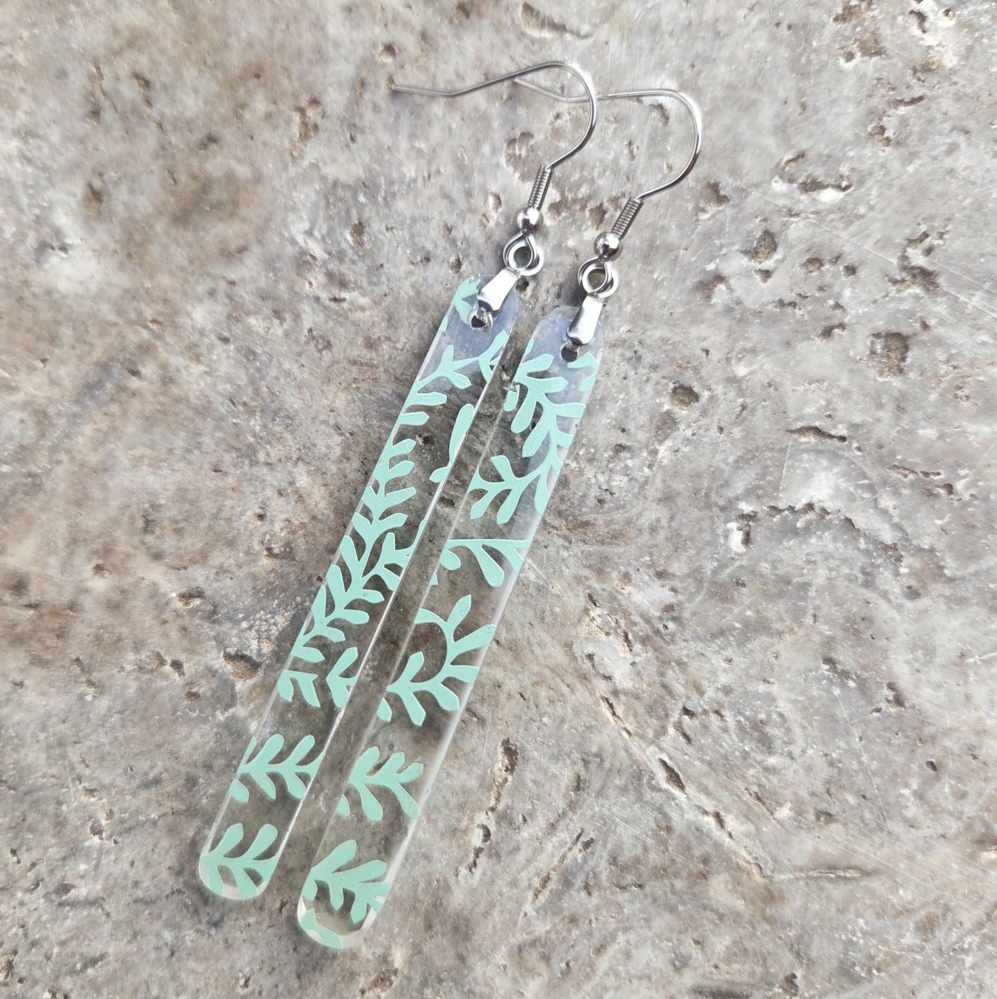 Vine Glass Gin Bottle Earrings | Reclaimed Glass