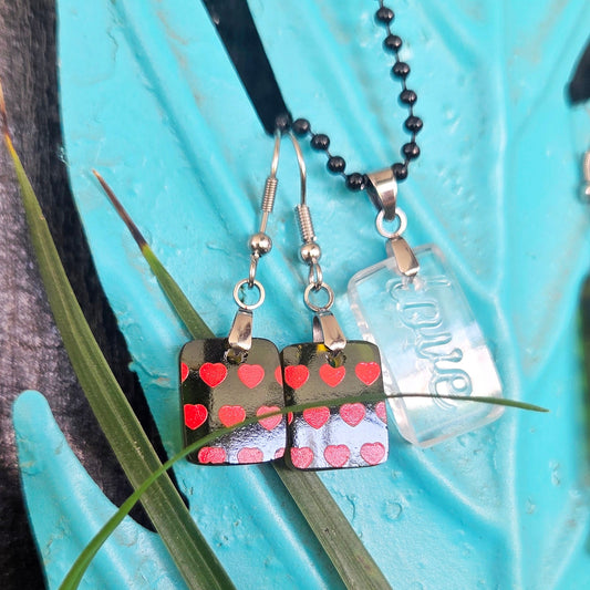 "Love" Glass Necklace | Reclaimed Liquor Bottle Jewelry | Choose Your Chain