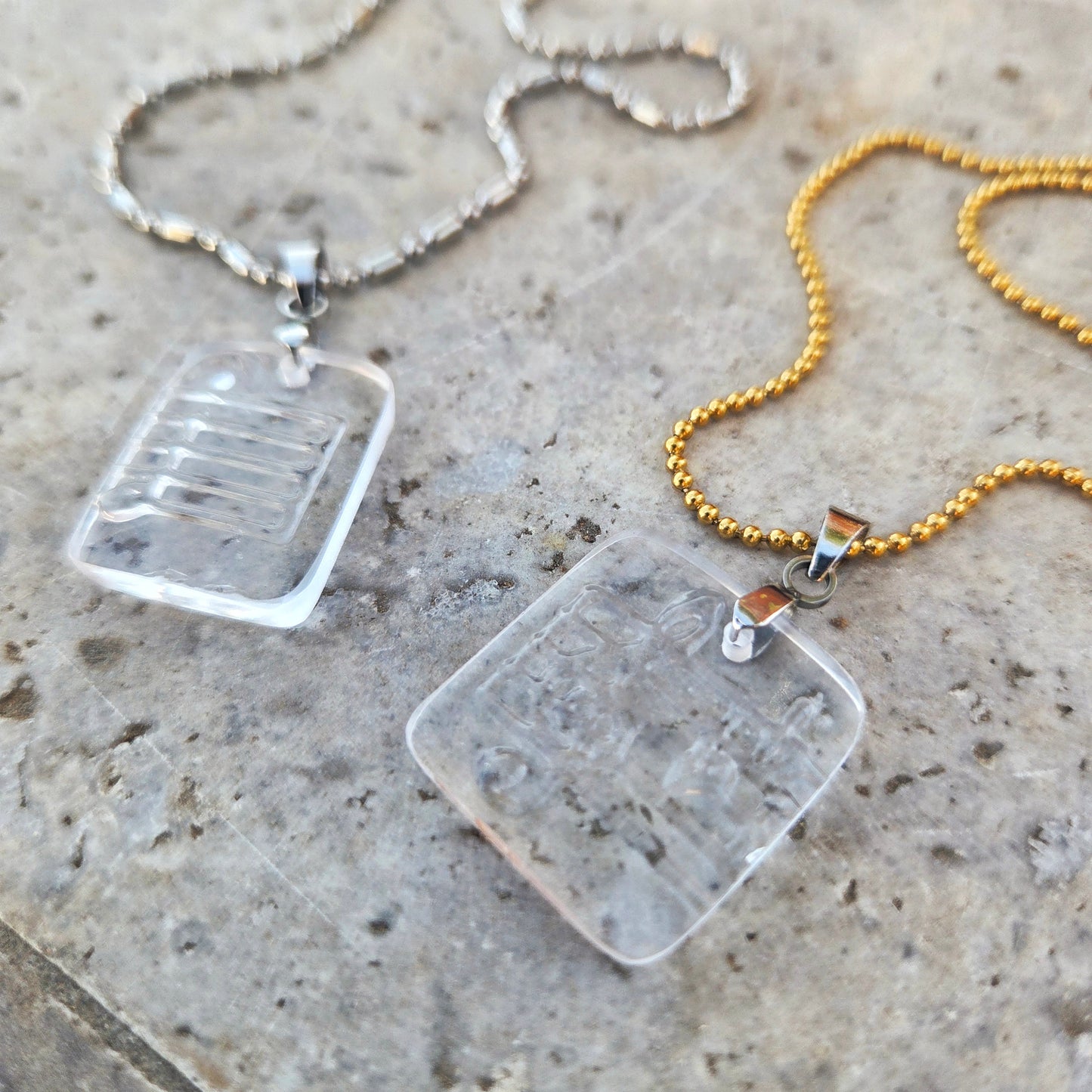 Music Note Glass Necklace | Reclaimed Vodka Bottle Jewelry | Choose Your Chain