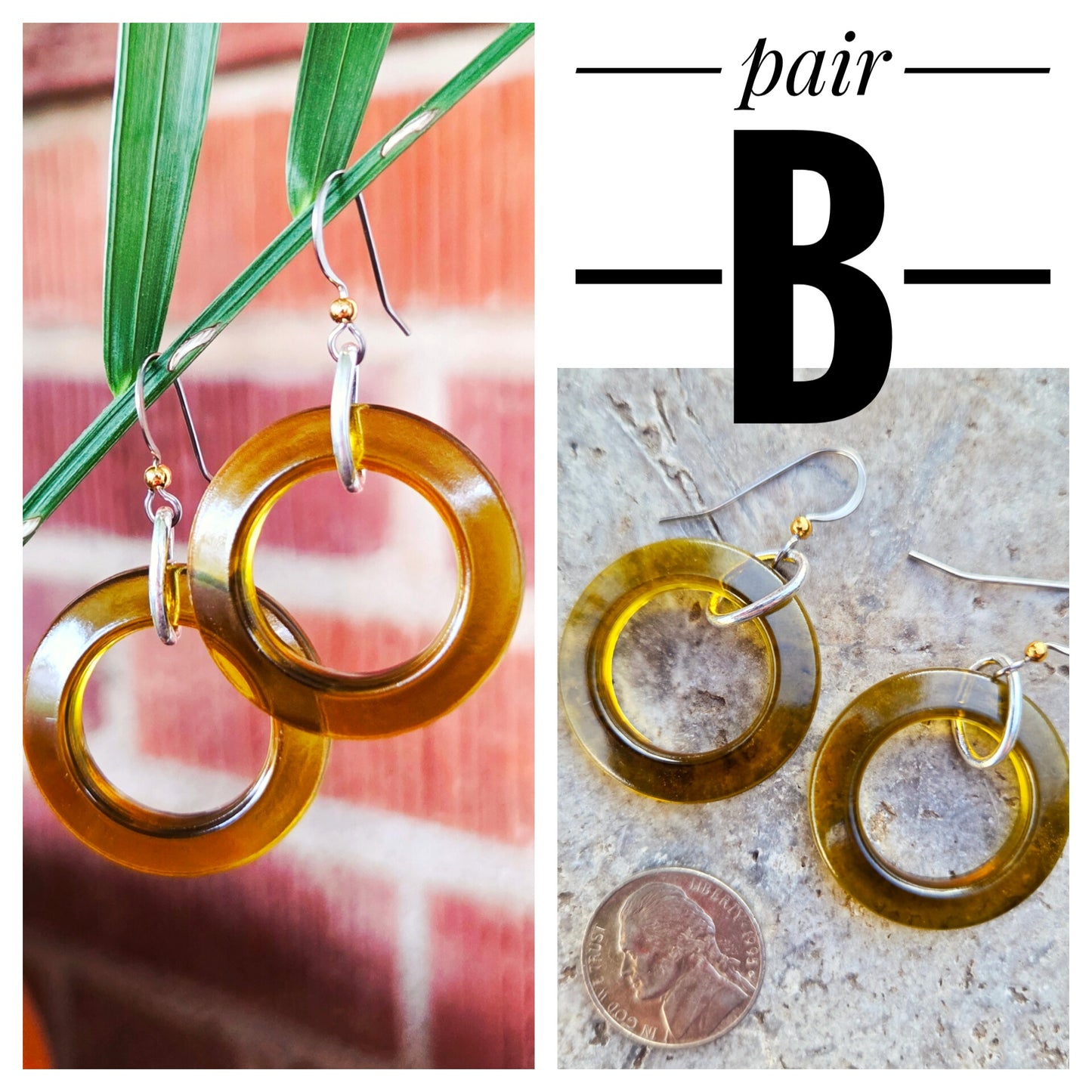 Hoop Wine Bottle Earrings | Reclaimed Glass