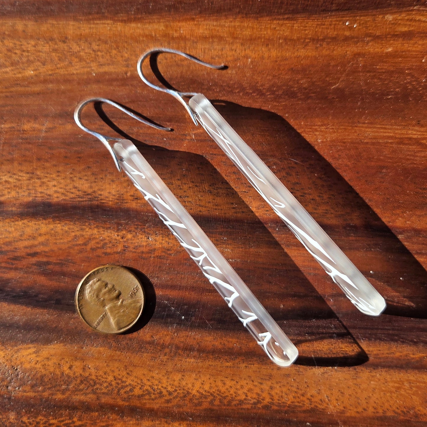 Vodka Bottle Glass Earrings | Reclaimed Glass Sterling Silver Earrings