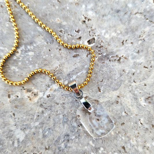 Letter G Necklace | Recycled Wine Bottle Glass Pendant