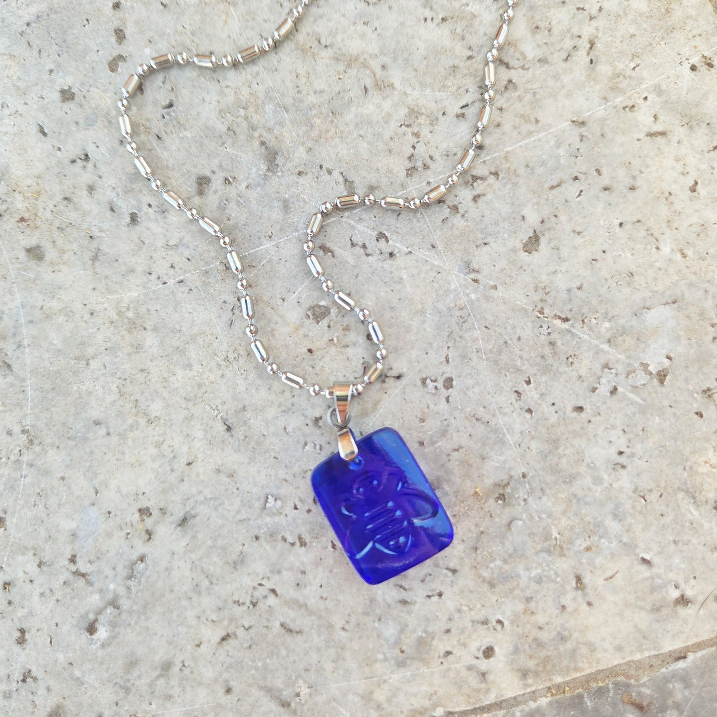 Honey Bee Necklace | Reclaimed Kombucha Bottle Jewelry | Choose Your Chain