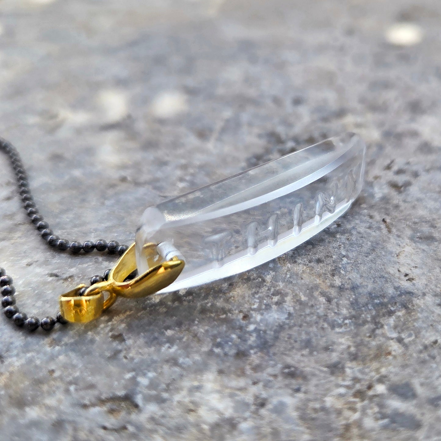 THINK Necklace | Recycled Vodka Bottle Glass Pendant