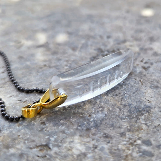 THINK Necklace | Recycled Vodka Bottle Glass Pendant