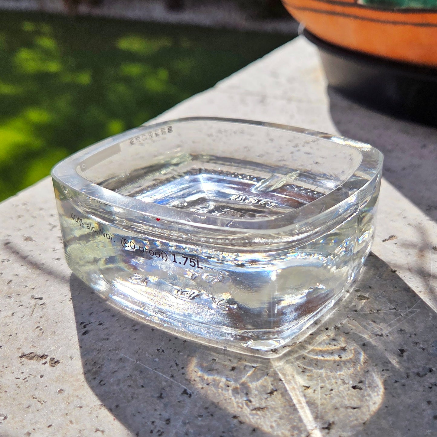 Glass Trinket Tray | Reclaimed Vodka Bottle