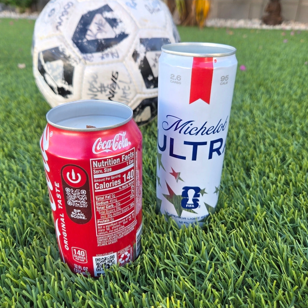 Soccer/Futbol Beer Can Candle | World Cup | Private Reserve Scent