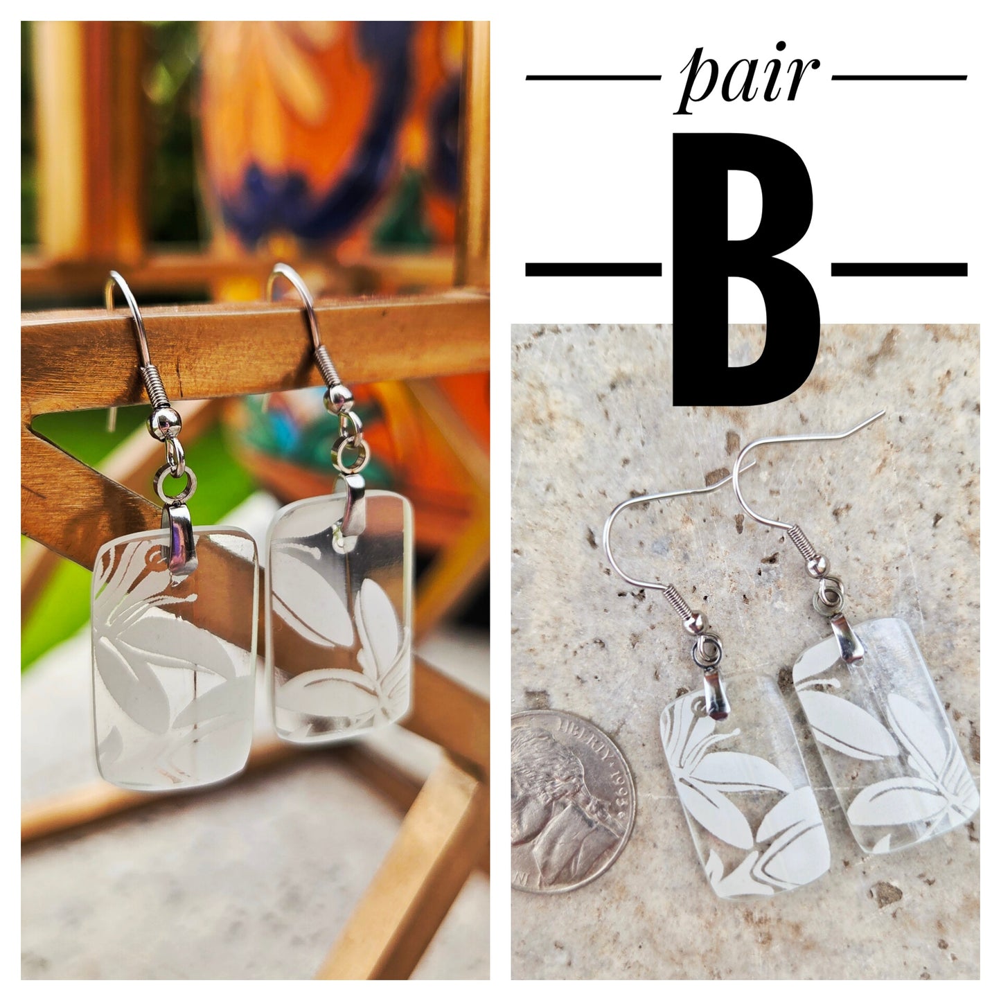 Floral Earrings | Reclaimed Wine Bottle Jewelry