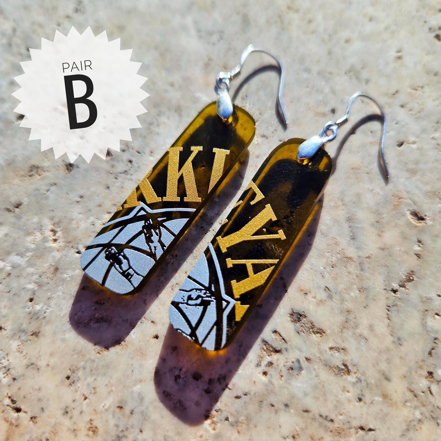 AZ Wine Bottle Glass Earrings | Reclaimed Glass Sterling Silver Earrings