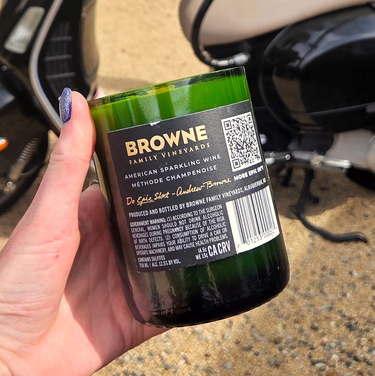 Epic Sh*t Wine Bottle Candle | Sparkly Gold Label | Lush Finish or Custom Scent