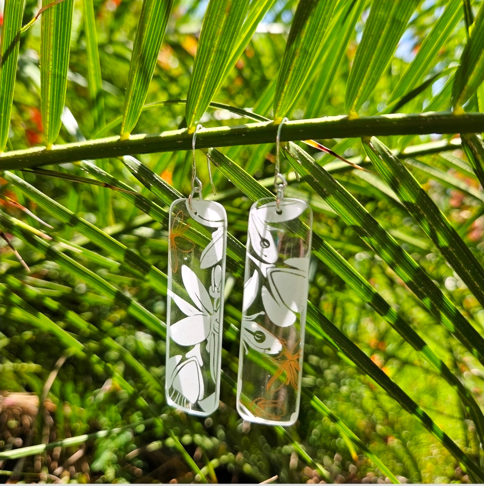 Floral Earrings | Reclaimed Wine Bottle Jewelry