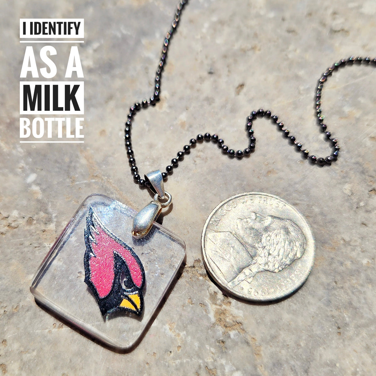 Arizona Football Necklace | Recycled Glass Sports Jewelry