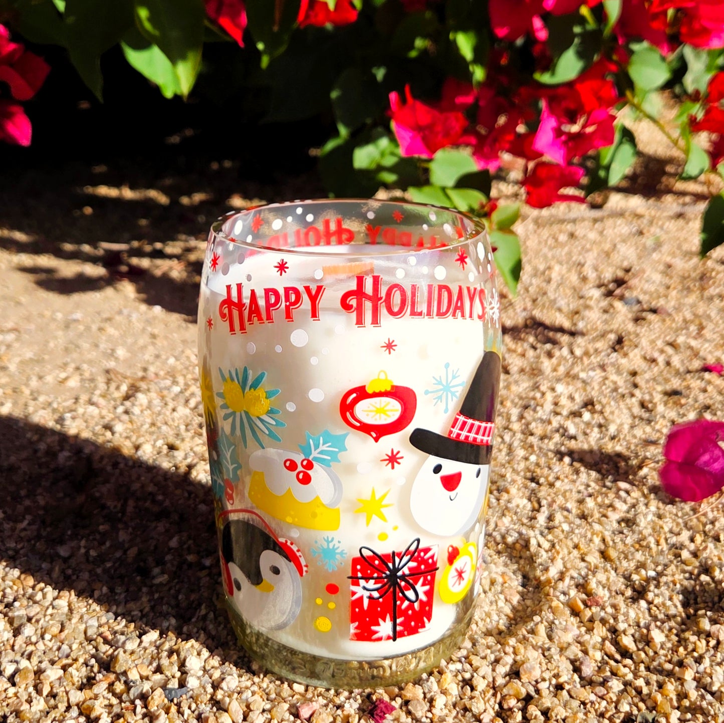 Holiday Wine Bottle Candle |Perfect Gift | Fir Tree Scent