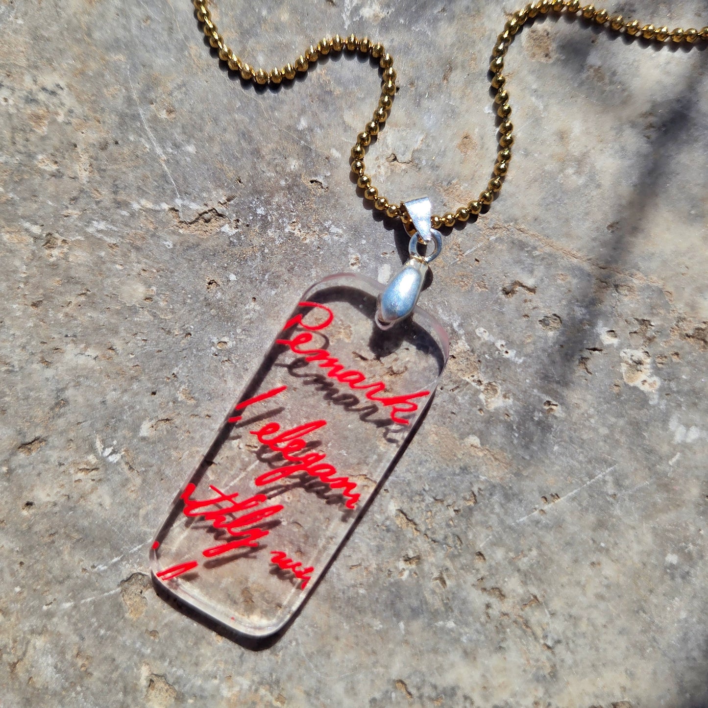Vodka Necklace | Recycled Bottle Glass Pendant