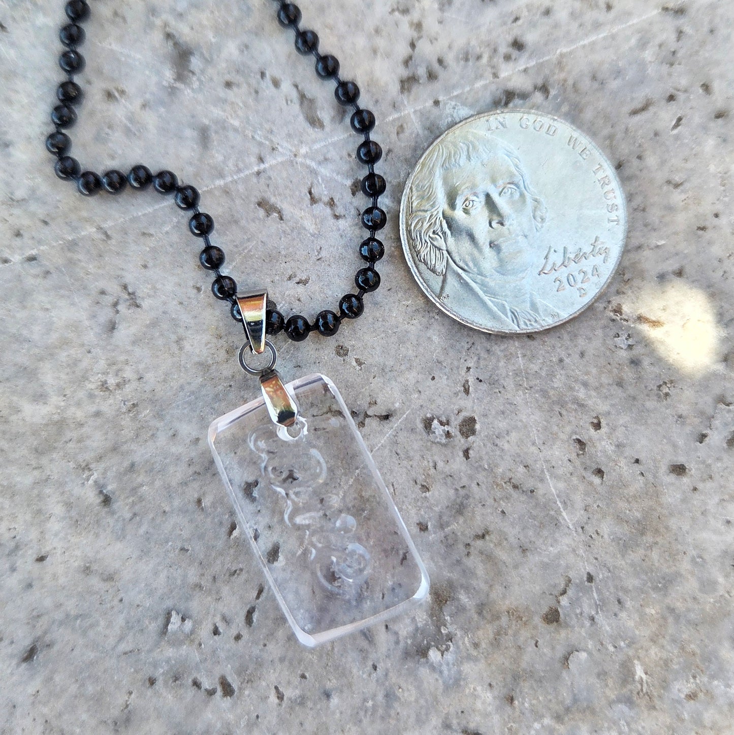 "Love" Glass Necklace | Reclaimed Liquor Bottle Jewelry | Choose Your Chain