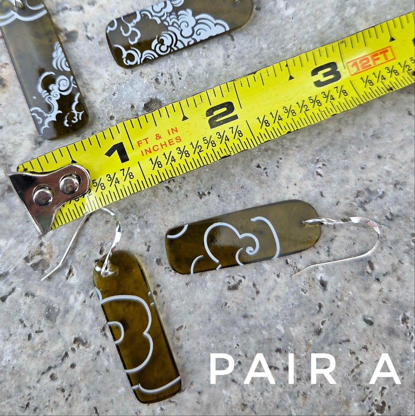 Small Cloud Wine Bottle Earrings | Sterling Silver Findings