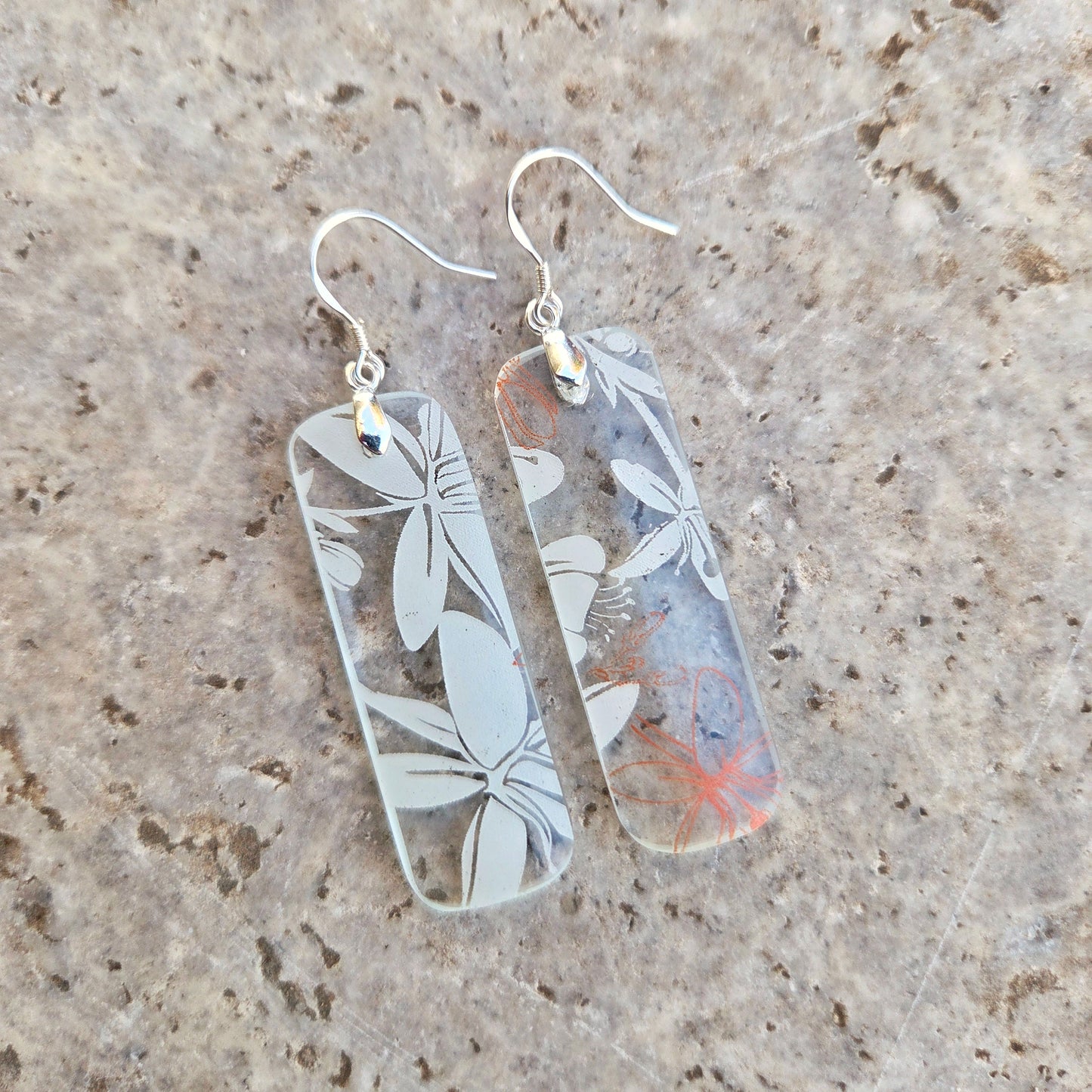Floral Earrings | Reclaimed Wine Bottle Jewelry